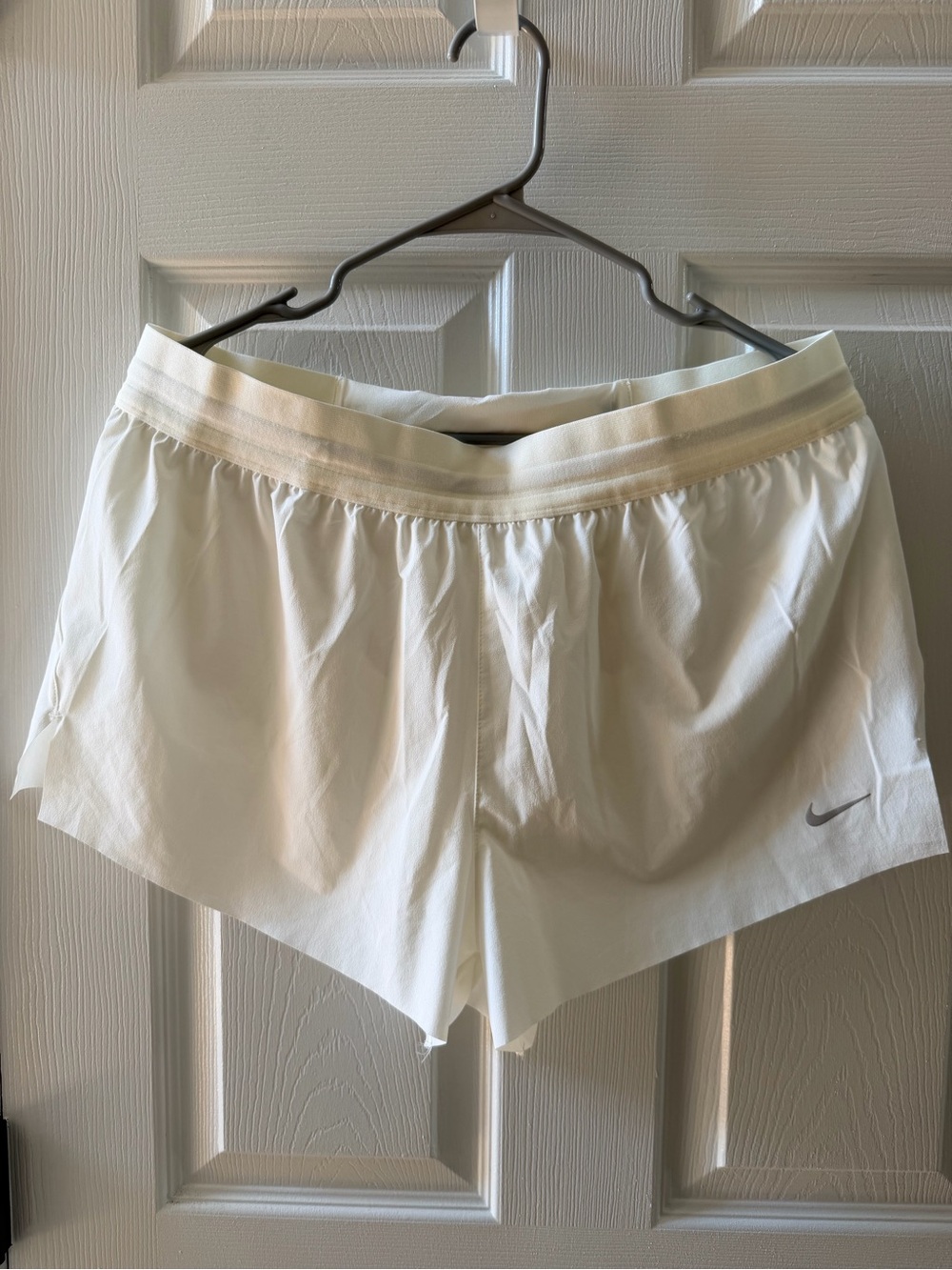 NWT Nike Swift size large - Women's White Athletic Shorts 2.5” length